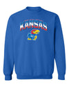 Kansas Jayhawks Crewneck Sweatshirt - Full Color Fade Kansas Logo