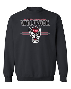 North Carolina State Wolfpack Crewneck Sweatshirt - 3-Stripe Primary Logo