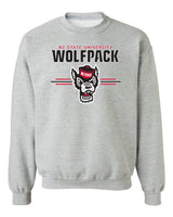 North Carolina State Wolfpack Crewneck Sweatshirt - 3-Stripe Primary Logo