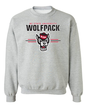 North Carolina State Wolfpack Crewneck Sweatshirt - 3-Stripe Primary Logo