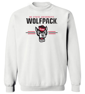 North Carolina State Wolfpack Crewneck Sweatshirt - 3-Stripe Primary Logo