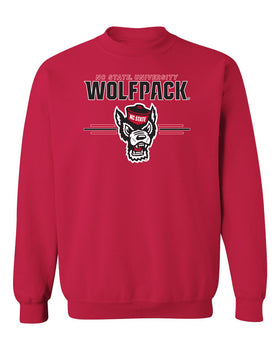 North Carolina State Wolfpack Crewneck Sweatshirt - 3-Stripe Primary Logo