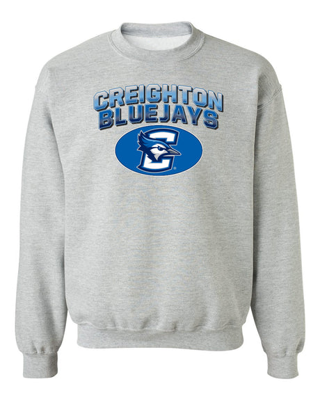 Creighton Bluejays Crewneck Sweatshirt - Full Color Fade Primary Logo Oval