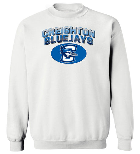 Creighton Bluejays Crewneck Sweatshirt - Full Color Fade Primary Logo Oval