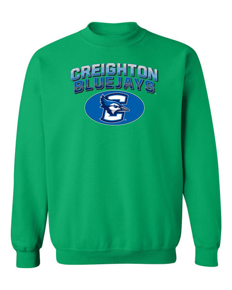 Creighton Bluejays Crewneck Sweatshirt - Full Color Fade Primary Logo Oval