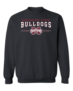 Mississippi State Bulldogs Crewneck Sweatshirt - MSU Bulldogs 3-Stripe