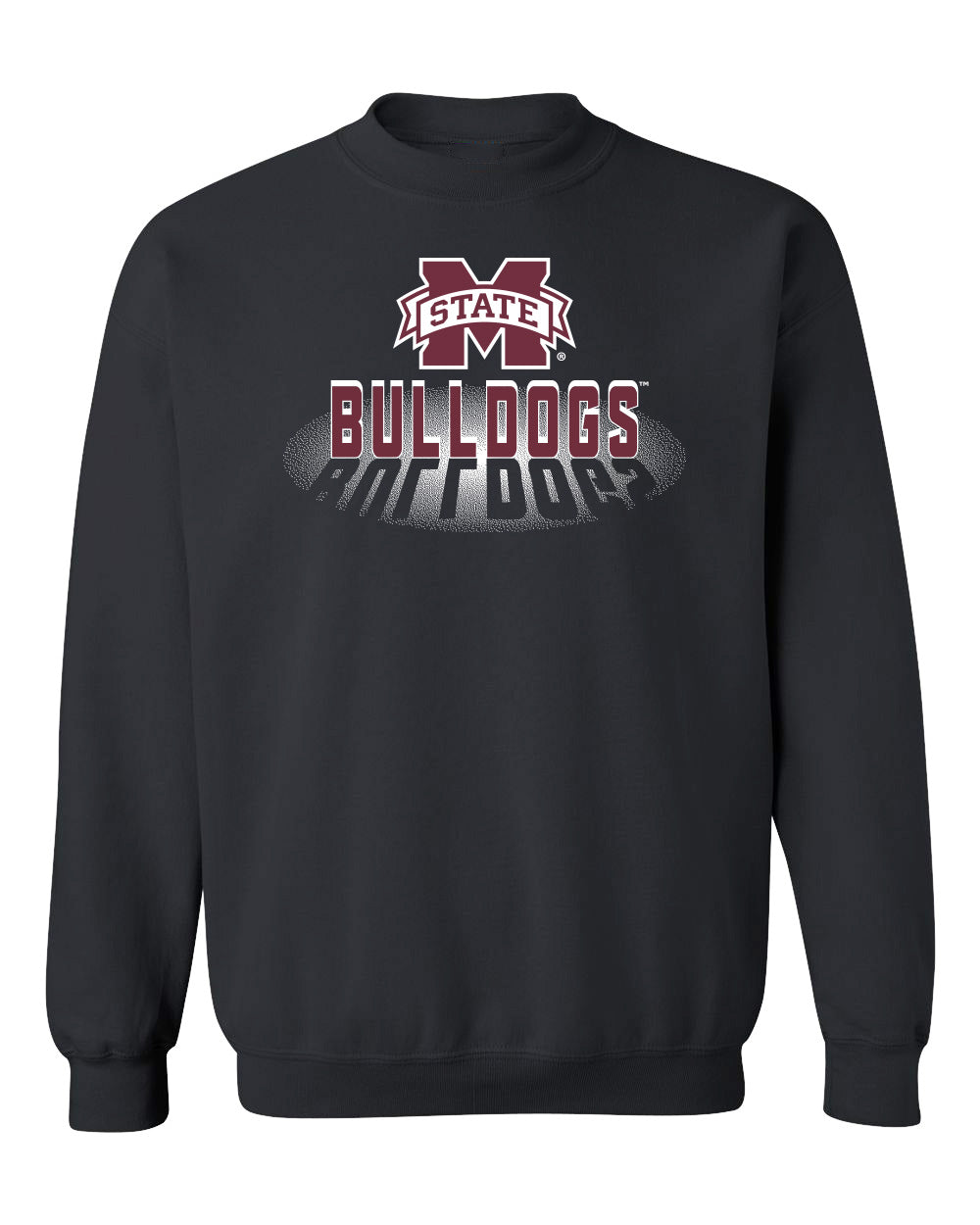 Mississippi State Bulldogs Crewneck Sweatshirt - Bulldogs Spotlight and Shadow