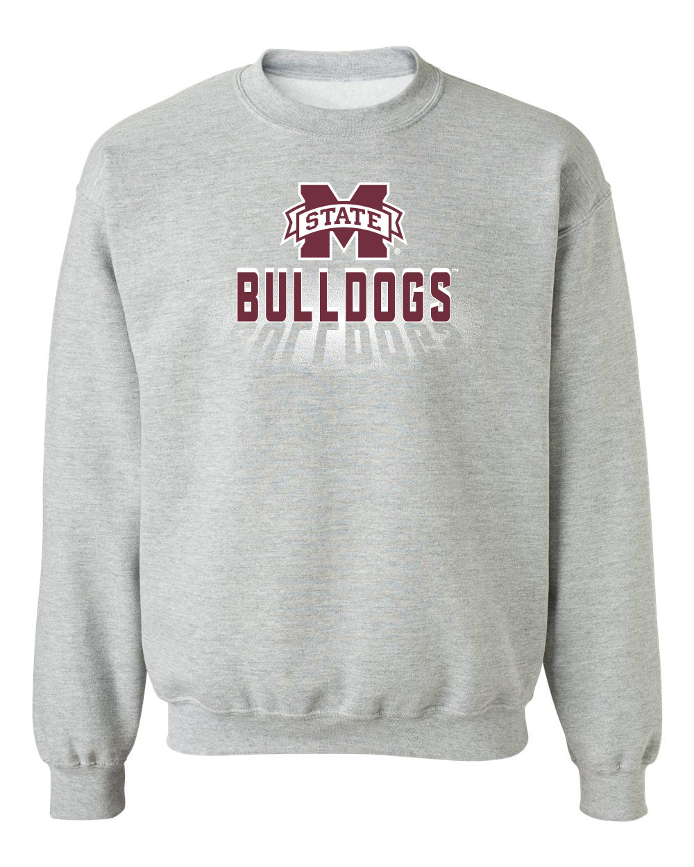 Mississippi State Bulldogs Crewneck Sweatshirt - Bulldogs Spotlight and Shadow