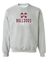 Mississippi State Bulldogs Crewneck Sweatshirt - Bulldogs Spotlight and Shadow