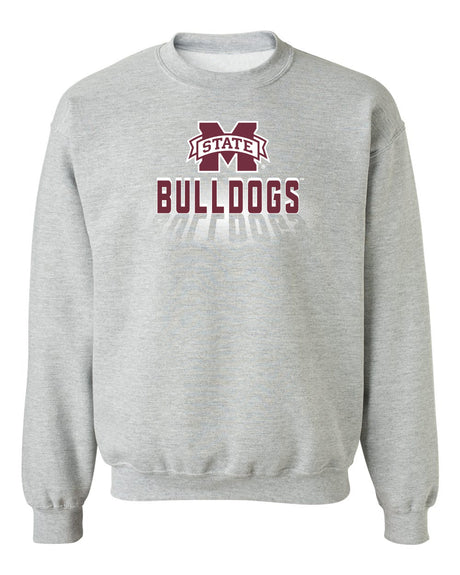 Mississippi State Bulldogs Crewneck Sweatshirt - Bulldogs Spotlight and Shadow
