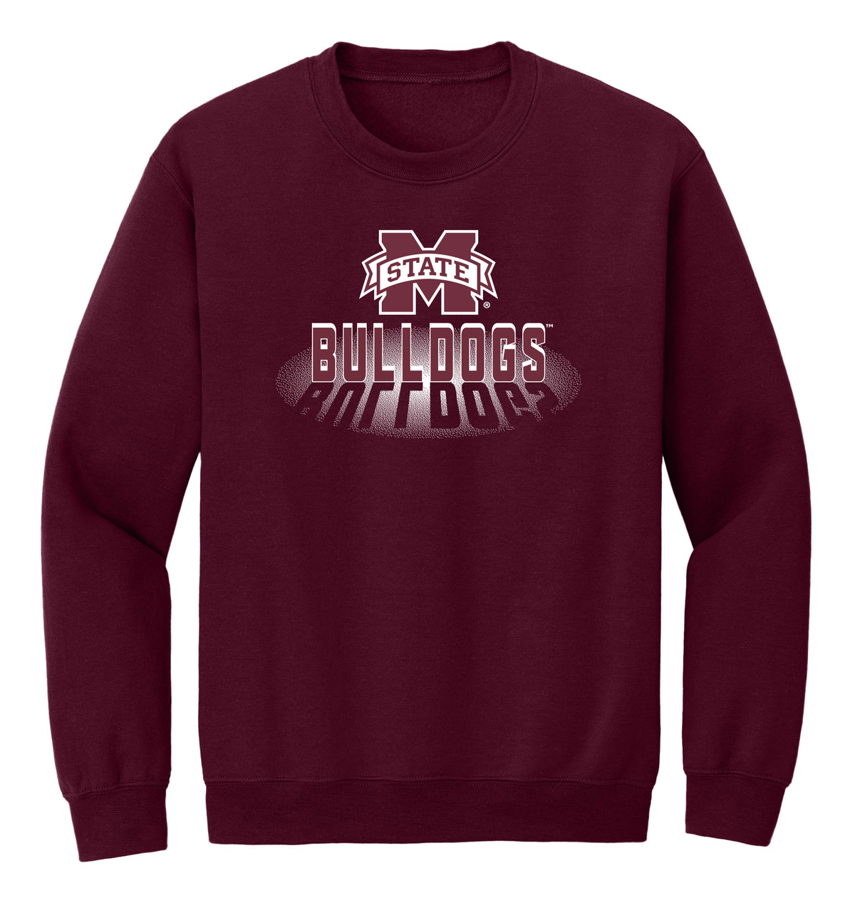 Mississippi State Bulldogs Crewneck Sweatshirt - Bulldogs Spotlight and Shadow
