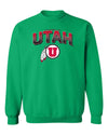 Utah Utes Crewneck Sweatshirt - Full Color Fade Utah Utes Logo