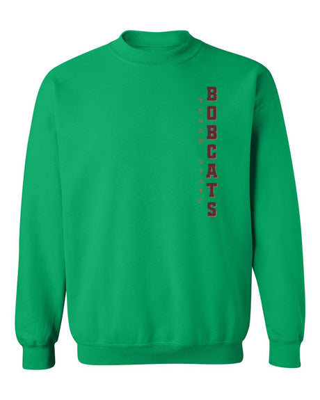 Texas State Bobcats Crewneck Sweatshirt - Vertical Texas State Bobcats