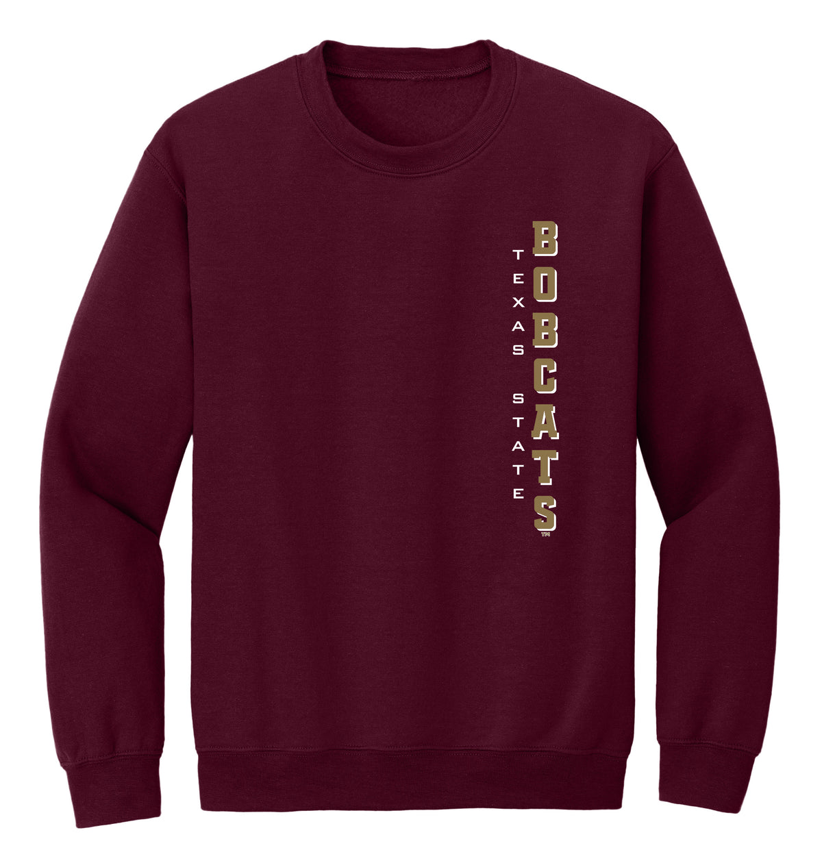 Texas State Bobcats Crewneck Sweatshirt - Vertical Texas State Bobcats
