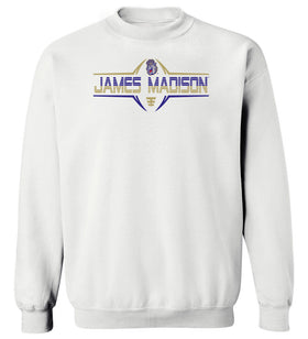 James Madison Dukes Crewneck Sweatshirt - Striped James Madison Football Laces