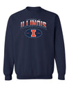 Illinois Fighting Illini Crewneck Sweatshirt - Full Color Fade Illinois Arch