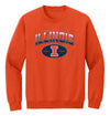 Illinois Fighting Illini Crewneck Sweatshirt - Full Color Fade Illinois Arch