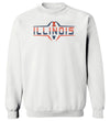 Illinois Fighting Illini Crewneck Sweatshirt - Striped Illinois Football Laces