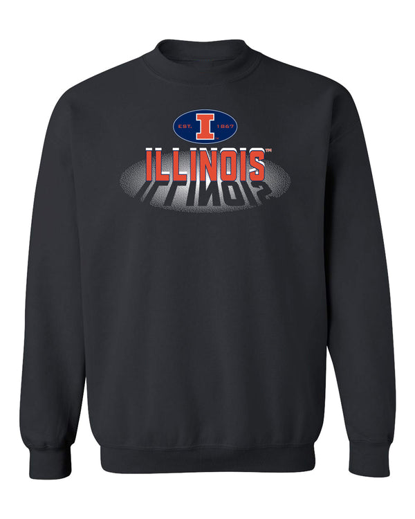 Illinois Fighting Illini Crewneck Sweatshirt - Spotlight and Shadow Illinois