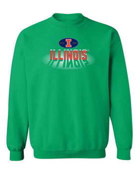 Illinois Fighting Illini Crewneck Sweatshirt - Spotlight and Shadow Illinois