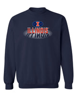 Illinois Fighting Illini Crewneck Sweatshirt - Spotlight and Shadow Illinois