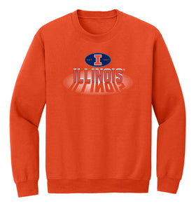 Illinois Fighting Illini Crewneck Sweatshirt - Spotlight and Shadow Illinois