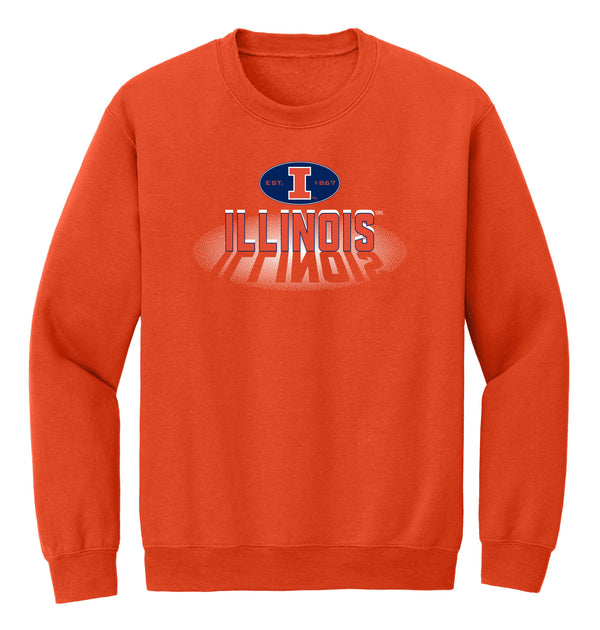 Illinois Fighting Illini Crewneck Sweatshirt - Spotlight and Shadow Illinois