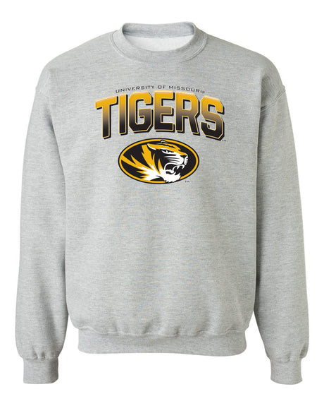 Missouri Tigers Crewneck Sweatshirt - Full Color Fade Tigers Logo