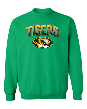 Missouri Tigers Crewneck Sweatshirt - Full Color Fade Tigers Logo