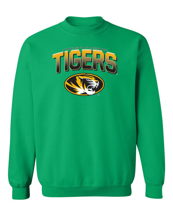 Missouri Tigers Crewneck Sweatshirt - Full Color Fade Tigers Logo