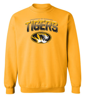 Missouri Tigers Crewneck Sweatshirt - Full Color Fade Tigers Logo