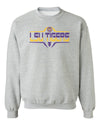 LSU Tigers Crewneck Sweatshirt - Striped Tigers Football Laces