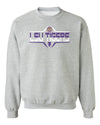 LSU Tigers Crewneck Sweatshirt - Striped Tigers Football Laces