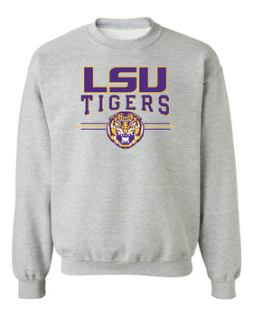 LSU Tigers Crewneck Sweatshirt - LSU Tigers 3-Stripe