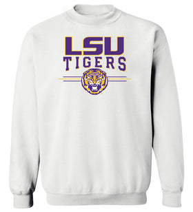 LSU Tigers Crewneck Sweatshirt - LSU Tigers 3-Stripe