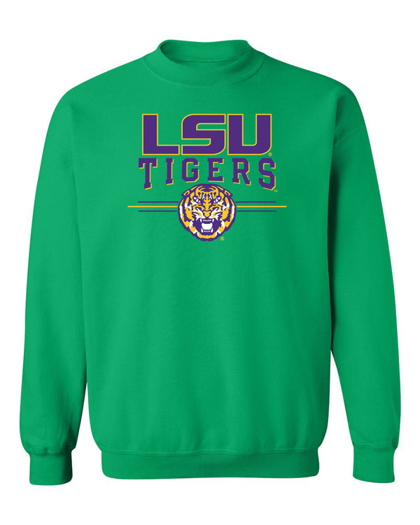 LSU Tigers Crewneck Sweatshirt - LSU Tigers 3-Stripe