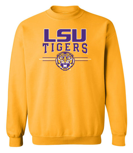LSU Tigers Crewneck Sweatshirt - LSU Tigers 3-Stripe