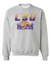 LSU Tigers Crewneck Sweatshirt - LSU Tiger Stadium Full Color Fade