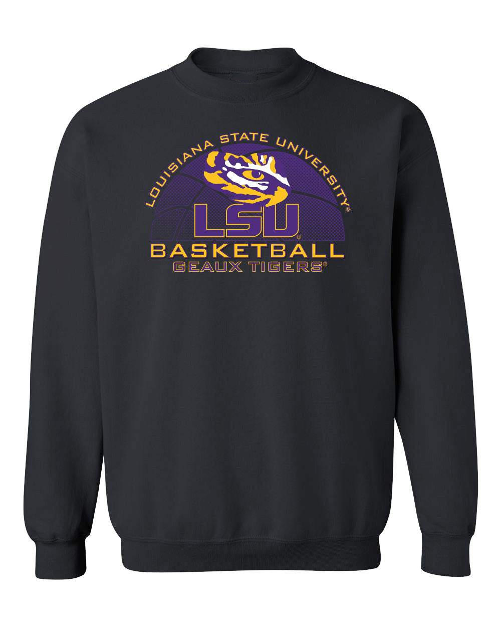 LSU Tigers Crewneck Sweatshirt - LSU Basketball Geaux Tigers