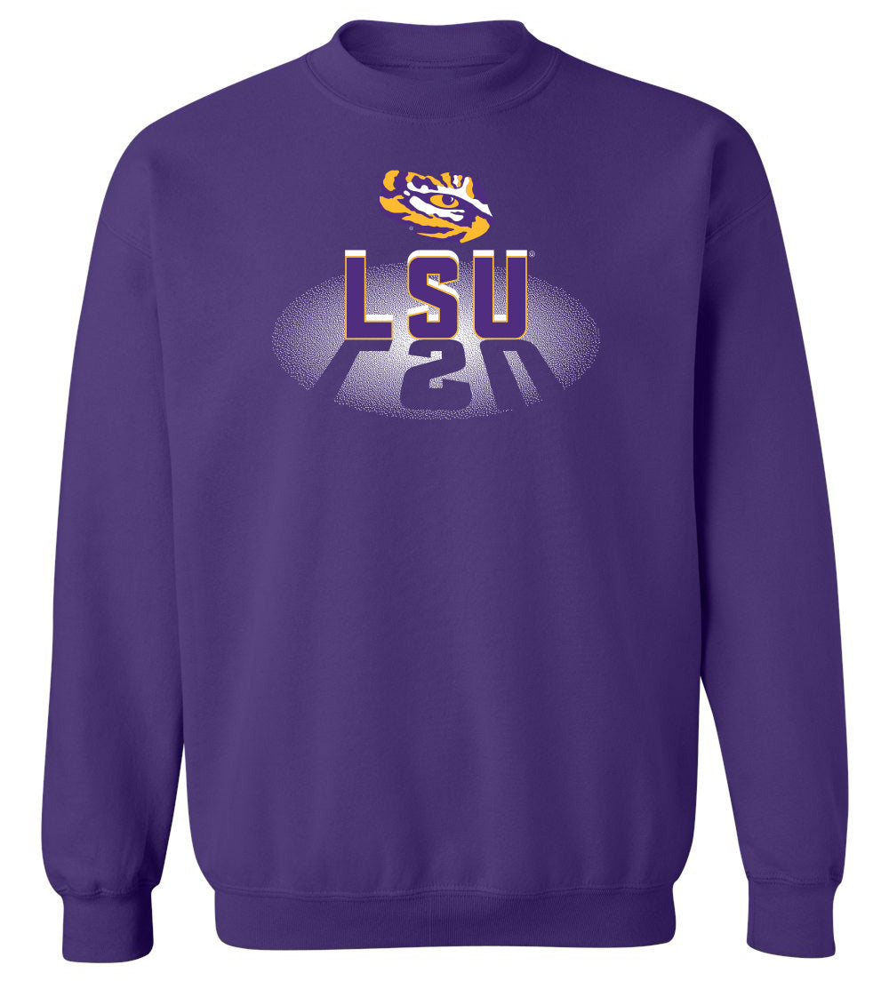 LSU Tigers Crewneck Sweatshirt - Spotlight and Shadow LSU
