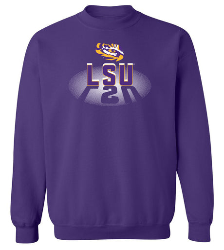 LSU Tigers Crewneck Sweatshirt - Spotlight and Shadow LSU