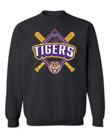 LSU Tigers Crewneck Sweatshirt - LSU Baseball Diamond