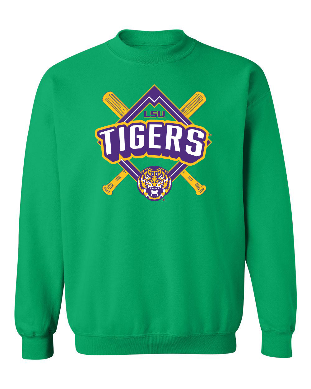 LSU Tigers Crewneck Sweatshirt - LSU Baseball Diamond