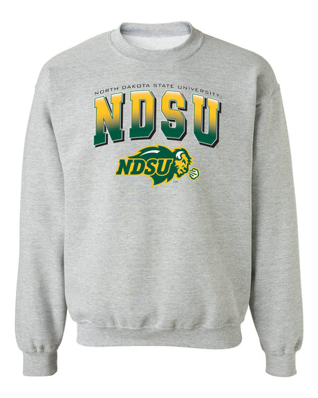 NDSU Bison Crewneck Sweatshirt - Full Color NDSU Fade with Logo