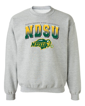 NDSU Bison Crewneck Sweatshirt - Full Color NDSU Fade with Logo