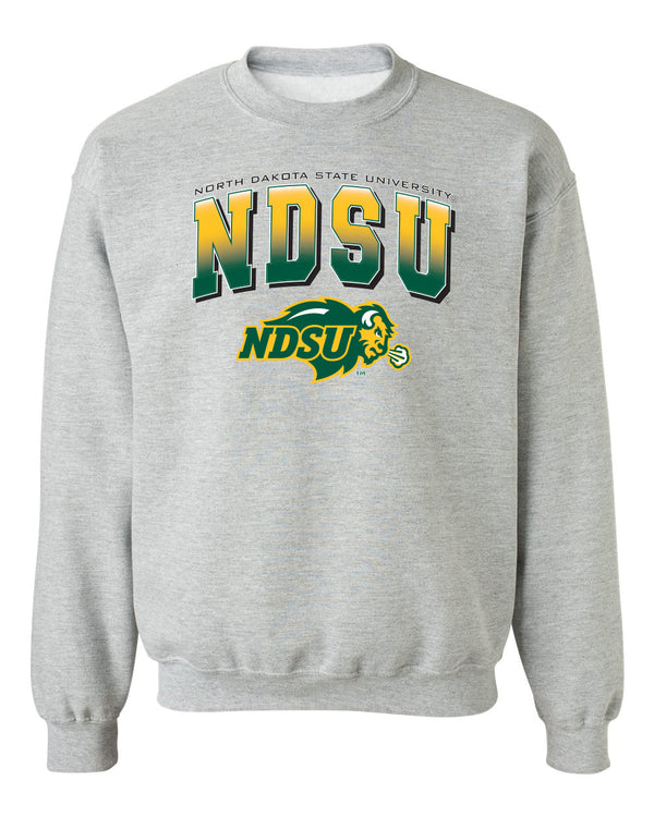 NDSU Bison Crewneck Sweatshirt - Full Color NDSU Fade with Logo