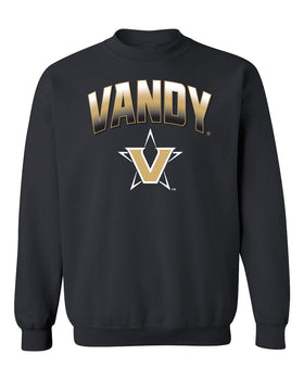 Vanderbilt Commodores Crewneck Sweatshirt - Vandy Arch Full Color Fade with Primary