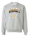 Vanderbilt Commodores Crewneck Sweatshirt - Vandy Arch Full Color Fade with Primary