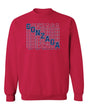 Gonzaga Bulldogs Crewneck Sweatshirt - Diagonal Echo Gonzaga