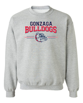 Gonzaga Bulldogs Crewneck Sweatshirt - Gonzaga Bulldogs 3 Stripe